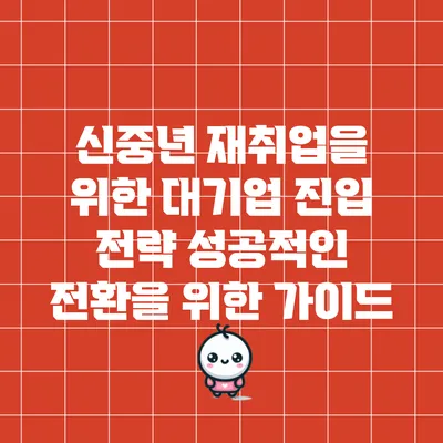 신중년 재취업을 위한 대기업 진입 전략: 성공적인 전환을 위한 가이드