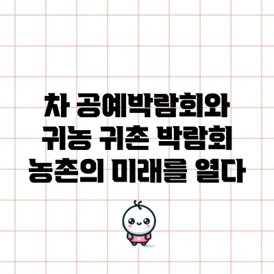 차 공예박람회와 귀농 귀촌 박람회: 농촌의 미래를 열다