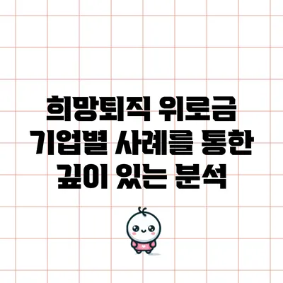 희망퇴직 위로금: 기업별 사례를 통한 깊이 있는 분석