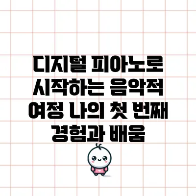 디지털 피아노로 시작하는 음악적 여정: 나의 첫 번째 경험과 배움