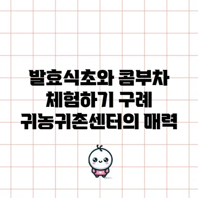 발효식초와 콤부차 체험하기: 구례 귀농귀촌센터의 매력