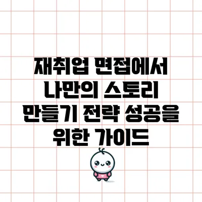 재취업 면접에서 나만의 스토리 만들기 전략: 성공을 위한 가이드