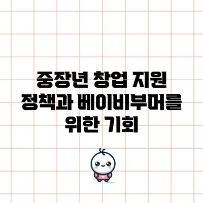 중장년 창업 지원 정책과 베이비부머를 위한 기회