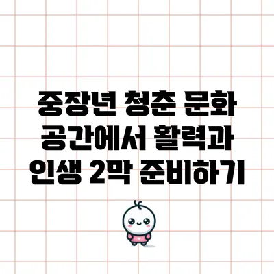 중장년 청춘 문화 공간에서 활력과 인생 2막 준비하기