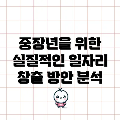 중장년을 위한 실질적인 일자리 창출 방안 분석