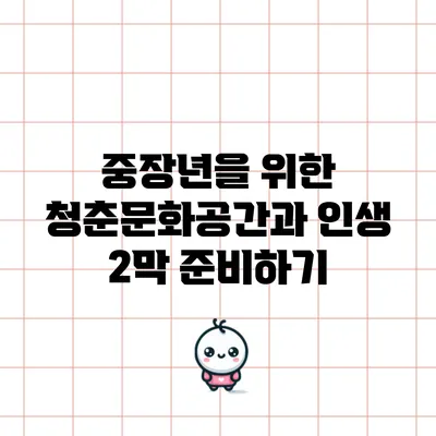 중장년을 위한 청춘문화공간과 인생 2막 준비하기