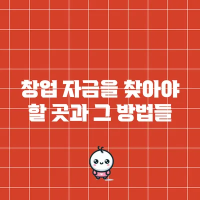 창업 자금을 찾아야 할 곳과 그 방법들