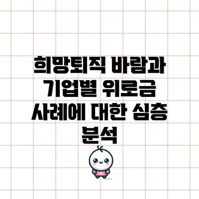 희망퇴직 바람과 기업별 위로금 사례에 대한 심층 분석