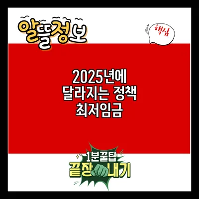 2025년에 달라지는 정책: 최저임금