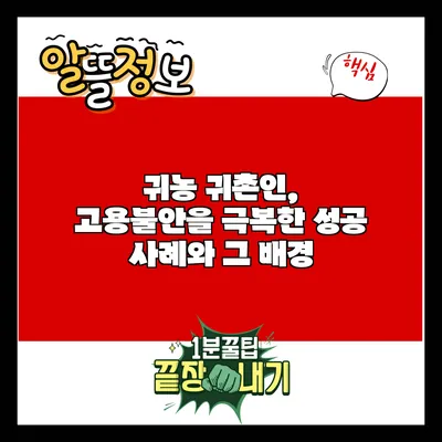 귀농 귀촌인, 고용불안을 극복한 성공 사례와 그 배경