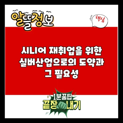 시니어 재취업을 위한 실버산업으로의 도약과 그 필요성
