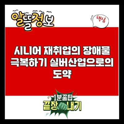 시니어 재취업의 장애물 극복하기: 실버산업으로의 도약