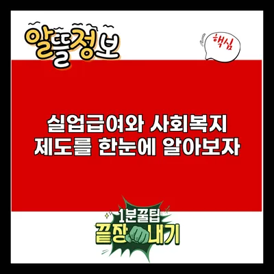 실업급여와 사회복지 제도를 한눈에 알아보자