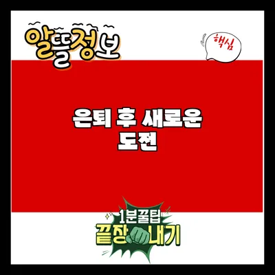 은퇴 후 새로운 도전