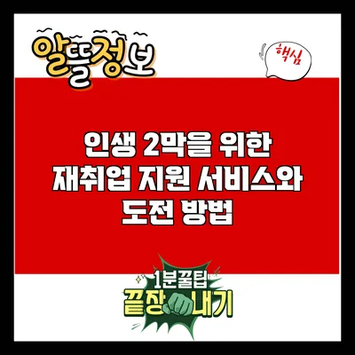 인생 2막을 위한 재취업 지원 서비스와 도전 방법