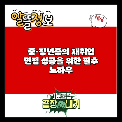 중·장년층의 재취업 면접 성공을 위한 필수 노하우