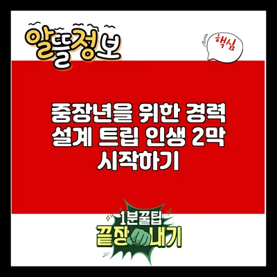 중장년을 위한 경력 설계 트립: 인생 2막 시작하기