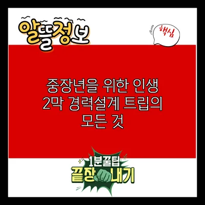 중장년을 위한 인생 2막 경력설계 트립의 모든 것