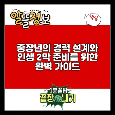 중장년의 경력 설계와 인생 2막 준비를 위한 완벽 가이드
