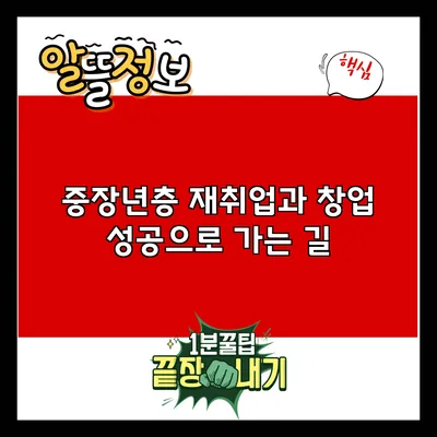 중장년층 재취업과 창업: 성공으로 가는 길