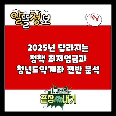 2025년 달라지는 정책: 최저임금과 청년도약계좌 전반 분석