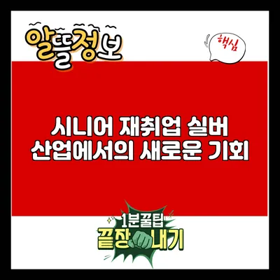 시니어 재취업: 실버 산업에서의 새로운 기회