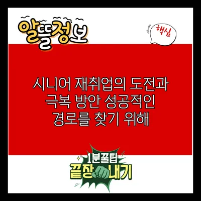 시니어 재취업의 도전과 극복 방안: 성공적인 경로를 찾기 위해