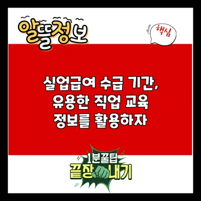 실업급여 수급 기간, 유용한 직업 교육 정보를 활용하자