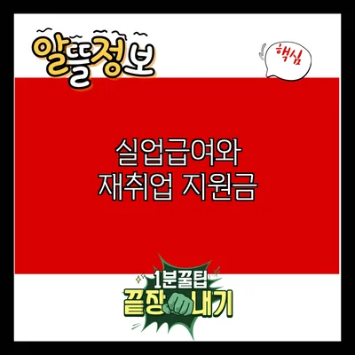 실업급여와 재취업 지원금