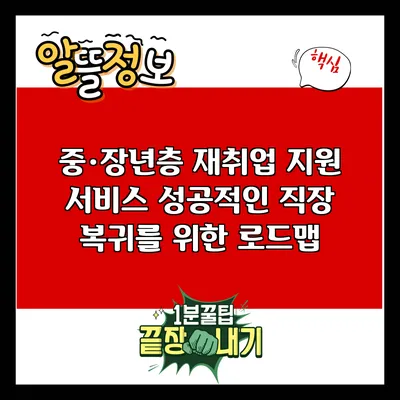 중·장년층 재취업 지원 서비스: 성공적인 직장 복귀를 위한 로드맵