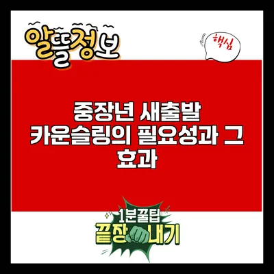 중장년 새출발 카운슬링의 필요성과 그 효과