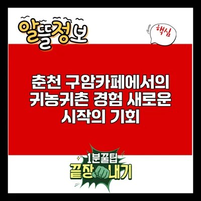 춘천 구암카페에서의 귀농귀촌 경험: 새로운 시작의 기회